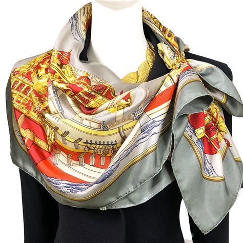 Hermes Silk Scarf Grande Marine Vintage 